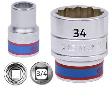 KING TONY Klucz nasadka KRÓTKA 3/4 12-KĄTNA 34 mm