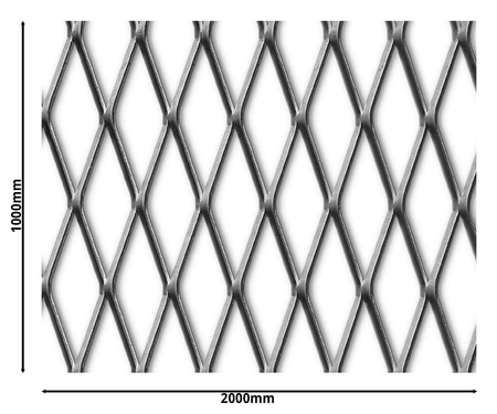 Siatka cięto-ciągniona SUROWA 62 x 23 x 3 x 2 | 1000 x 2000 mm