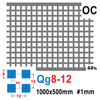 Blacha perforowana OCYNK 8X8 mm PRZERWA 4 mm 1000 x 500 mm Qg 8-12 Gr. 1 mm