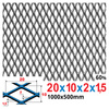 Siatka cięto-ciągniona SUROWA 20 x 10 x 2 x 1,5 | 1000 x 500 mm