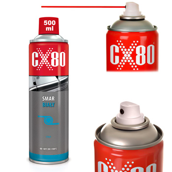 CX80 Smar biały WAPNIOWY NISKOTEMPERATUROWY SPRAY 500 ml