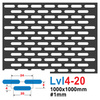 Blacha perforowana SUROWA fasolka LVL 4-20 1000 x 1000 mm GR. 1 mm
