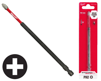 Milwaukee Bit udarowy 1/4" KRZYŻAK | PH 2 x 150 mm