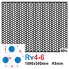 Blacha perforowana SUROWA OCZKO 4 mm PRZERWA 2 mm 1000 x 500 mm Rv 4-6 Gr. 3 mm