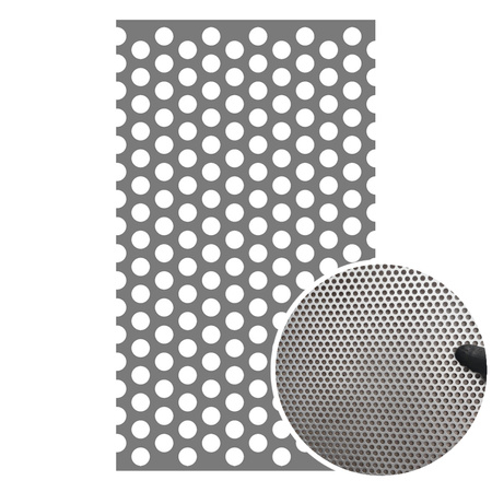 Blacha perforowana OCYNK OCZKO 6 mm PRZERWA 3 mm 1000 x 500 mm Rv 6-9 Gr. 1,5 mm