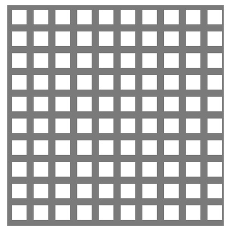 Blacha perforowana OCYNK 10X10 mm PRZERWA 5 mm 200 x 200 mm Qg 10-15 Gr. 1,5 mm