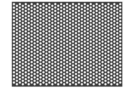 Blacha perforowana SUROWA OCZKO 4 mm PRZERWA 2 mm 200 x 200 mm Rv 4-6 Gr. 1,5 mm