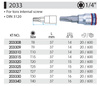 KING TONY Klucz nasadka 1/4" Cr-V S2 BIT TORX T9 x 37 mm