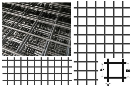Siatka zgrzewana SUROWA 50 x 50 GR. 3 mm - NA WYMIAR