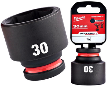 Milwaukee Nasadka udarowa KRÓTKA 1/2" 6-KĄTNA 30 mm