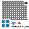 Blacha perforowana OCYNK 5X5 mm PRZERWA 11 mm 1000 x 500 mm Qg 5-16 Gr. 1 mm