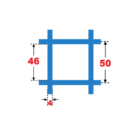 Siatka zgrzewana SUROWA 50 x 50 GR. 4 mm - NA WYMIAR