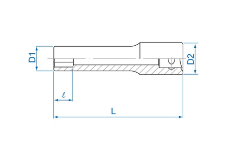 KING TONY Klucz nasadka 1/2" DŁUGA GWIAZDKOWA E18 x 77 mm