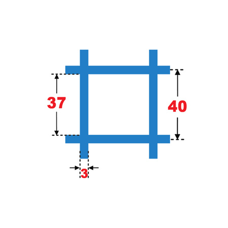Siatka zgrzewana SUROWA 40 x 40 GR. 3 mm - NA WYMIAR