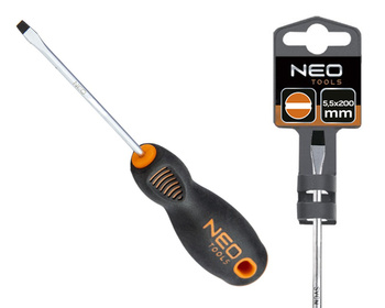 NEO Wkrętak płaski, śrubokręt 5,5 x 200 mm, S2 04-014