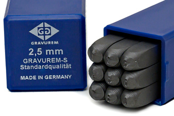 Znaczniki, numeratory CYFROWE 0-9 GRAVUREM-S | 2,5 MM