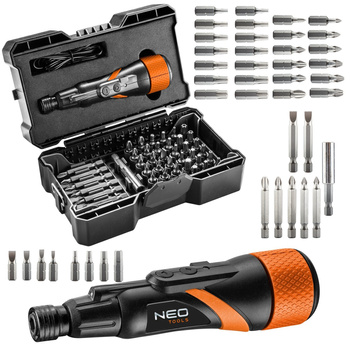 NEO Wkrętak akumulatorowy Micro-USB 3,6V Li-Ion z akcesoriami 04-200