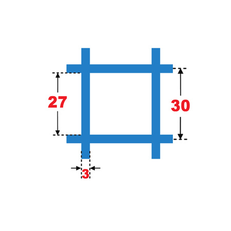 Siatka zgrzewana SUROWA 30 x 30 GR. 3 mm - NA WYMIAR