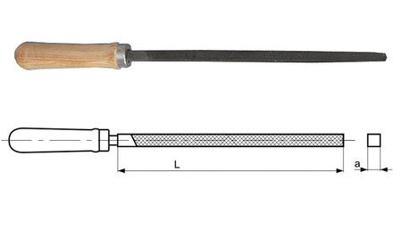 Pilnik do metalu kwadratowy 200/1 RPSd GRUBY