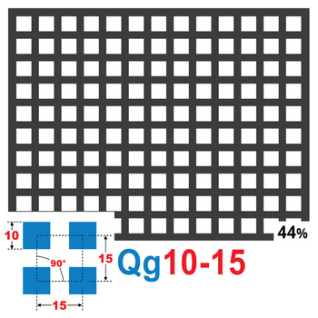 Blacha perforowana SUROWA 10X10 mm PRZERWA 5 mm 200 x 200 mm Qg 10-15
