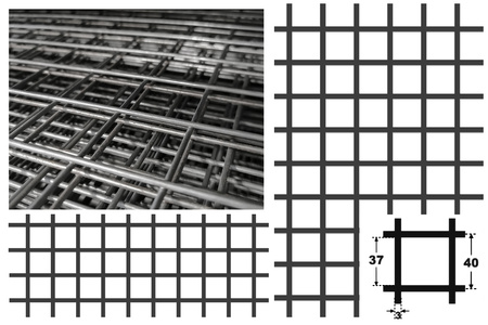 Siatka zgrzewana SUROWA 40 x 40 GR. 3 mm - NA WYMIAR