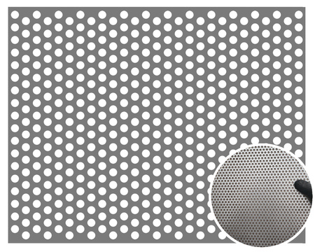 Blacha perforowana OCYNK OCZKO 5 mm PRZERWA 3 mm 1000 x 2000 mm Rv 5-8 Gr. 1 mm