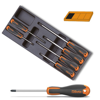 BETA Zestaw wkrętaków EVOX T213 PROFIL PH PHILLIPS KPL 6 SZT. we wkładzie ABS do wózka