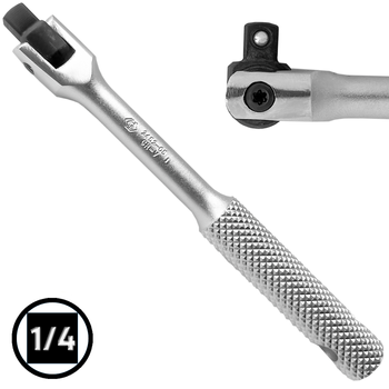 KING TONY POKRĘTŁO ŁAMANE Z PRZEGUBEM CR-V 1/4" 130 mm 2452-05F