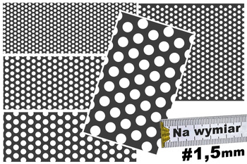 Blacha perforowana STAL SUROWA OCZKO od 3 do 12 mm Rv 4-6, 5-8, 6-9, 8-12, 10-15, 12-18 mm - DO WYBORU - NA WYMIAR Gr. 1,5 mm