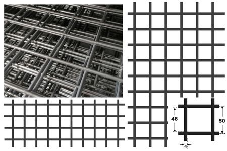 Siatka zgrzewana SUROWA 50 x 50 GR. 4 mm - NA WYMIAR