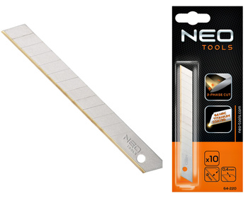 NEO OSTRZA ŁAMANE WYMIENNE TYTANOWE 9 mm 10 SZT. 64-220