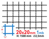 Siatka karbowana SUROWA 20 x 20 x 2,5 mm 1500 mm 