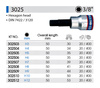 KING TONY Klucz nasadka 3/8" KRÓTKA BIT IMBUS H10 x 50 mm