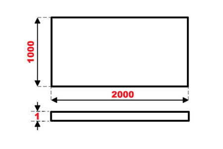 Blacha PEŁNA zimnowalcowana stal OCYNKOWANA DC01 1000 x 2000 Gr. 1 mm