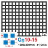 Blacha perforowana SUROWA 10X10 mm PRZERWA 5 mm 1000 x 470 mm Qg 10-15 Gr. 1,5 mm