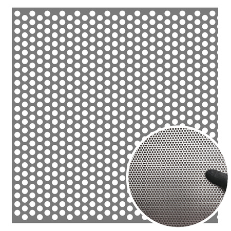 Blacha perforowana OCYNK OCZKO 4 mm PRZERWA 2 mm 1000 x 1000 mm Rv 4-6 Gr. 1,5 mm