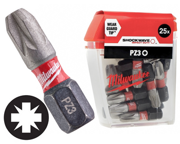 Milwaukee Bit udarowy 1/4" KRZYŻAK | PZ 3 x 25 mm - 1 szt.