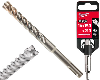 Milwaukee Wiertło do betonu SDS-Plus MX4 | 14 x 150 / 210 mm