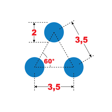 Blacha perforowana SUROWA OCZKO 2 mm PRZERWA 1,5 mm 1000 x 1000 mm Rv 2-3,5 Gr. 1,5 mm