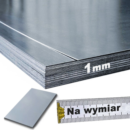 Blacha PEŁNA zimnowalcowana stal OCYNKOWANA DC01 Gr. 1 mm - NA WYMIAR