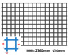 Siatka zgrzewana SUROWA 40 x 40 GR. 4 mm 1000 x 2360 mm