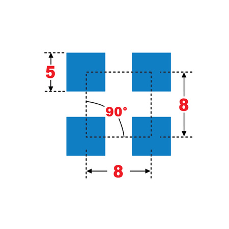 Blacha perforowana SUROWA 5X5 mm PRZERWA 3 mm 1000 x 1000 mm Qg 5-8 Gr. 2 mm