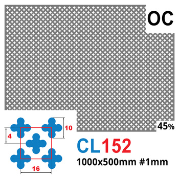 Blacha perforowana OCYNK koniczynka 152 1000 x 500 mm Gr. 1 mm