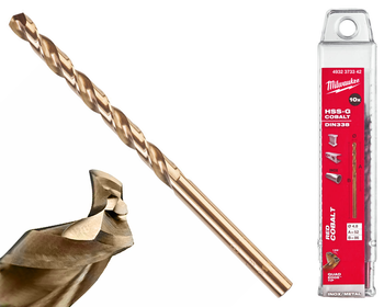 Milwaukee Wiertło kobaltowe do metalu HSS-G - 10 szt. | ø 4,8 mm