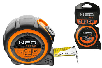 NEO Miara zwijana stalowa 5 m x25 mm MAGNES 67-185