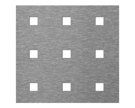 Blacha perforowana SUROWA 10X10 mm PRZERWA 28 mm 1000 x 1000 mm Qg 10-38 Gr. 1 mm