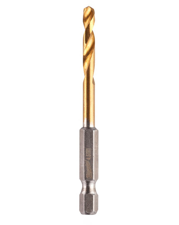Milwaukee Wiertło udarowe do metalu HSS-G TIN RED HEX 1/4" | 4,5 mm