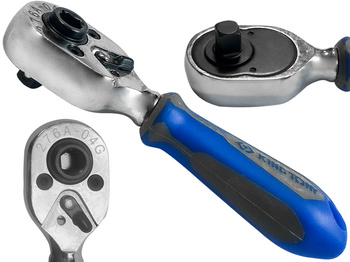 KING TONY GRZECHOTKA 1/4 uchwyt gumowany 111 mm 72 ZĘBY 276A-04G