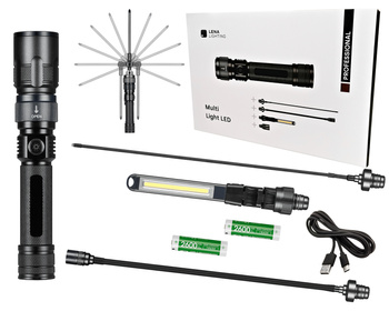 LENA Lighting Latarka + zestaw lamp roboczych Multi Light LED 608759