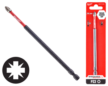 Milwaukee Bit udarowy 1/4" KRZYŻAK | PZ 2 x 150 mm